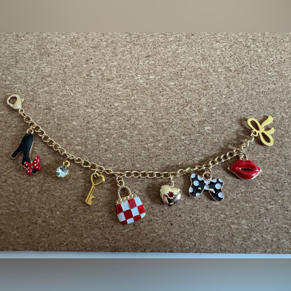 Handmade Minnie Mouse Inspired Purse Charm Keychain - Picture 3 of 8